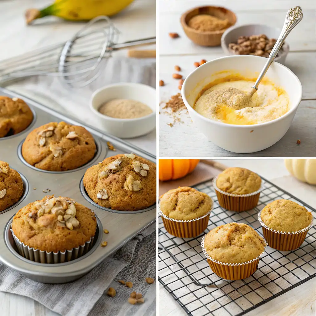 Step-by-Step Recipe for Banana Pumpkin Muffins